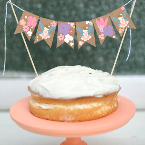 Flower Fairy Mini Cake Bunting | Woodland Fairy