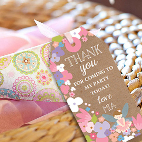 Flower Fairy Party Favors | Woodland Fairy Favor Tags