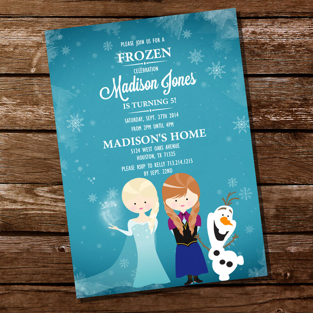 frozen invitations girl