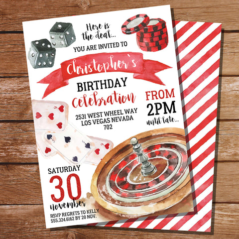 Casino Royal Party Invitation