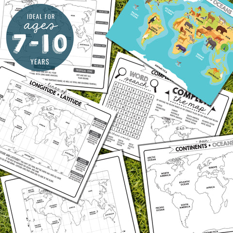 Kids Geography Activity Sheets