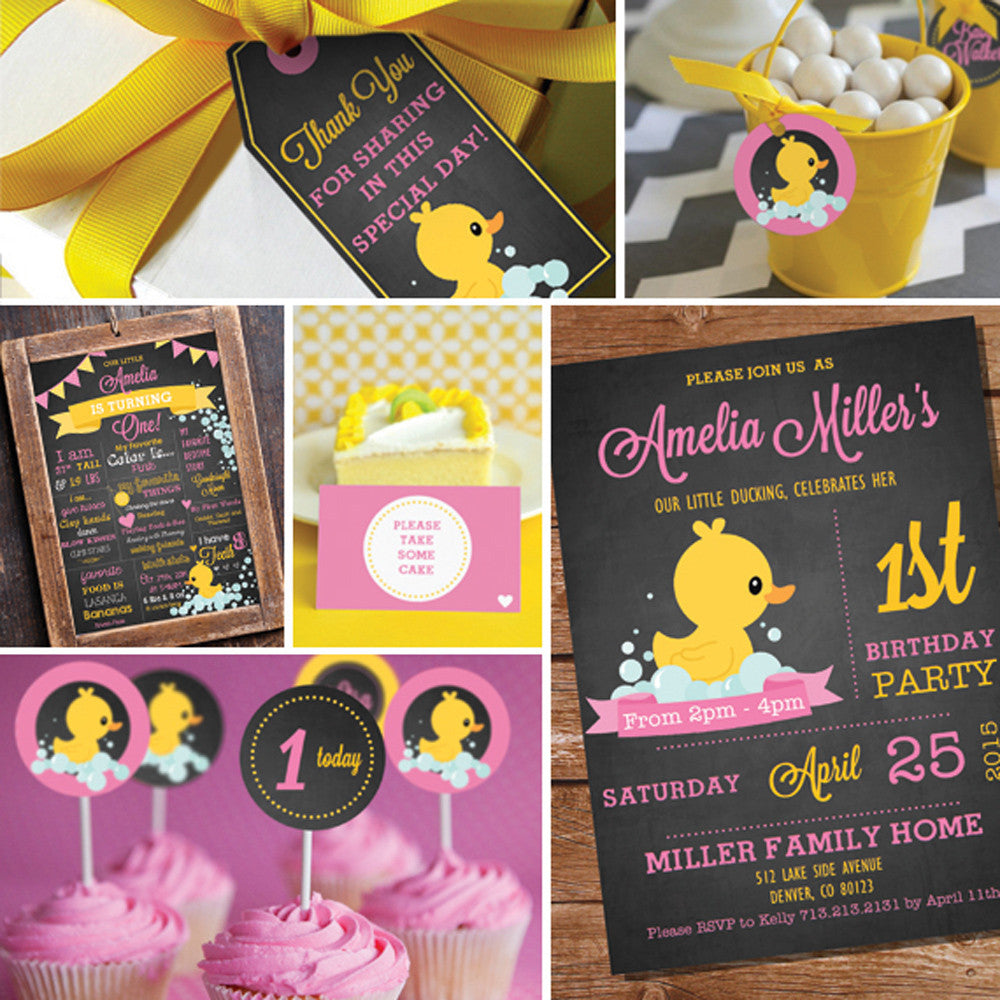 Rubber Duck Birthday Party Decorations For A Girl