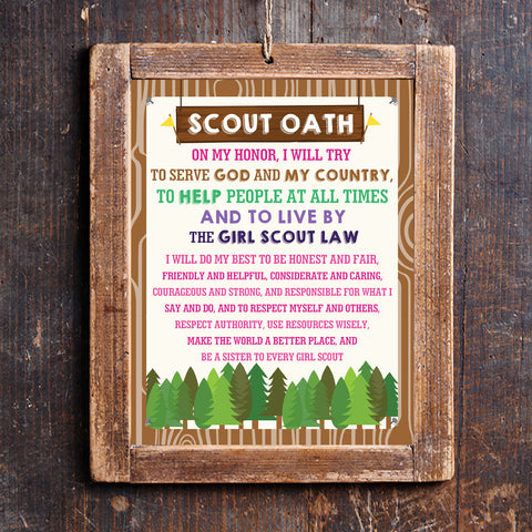 Girl Scout Oath Poster
