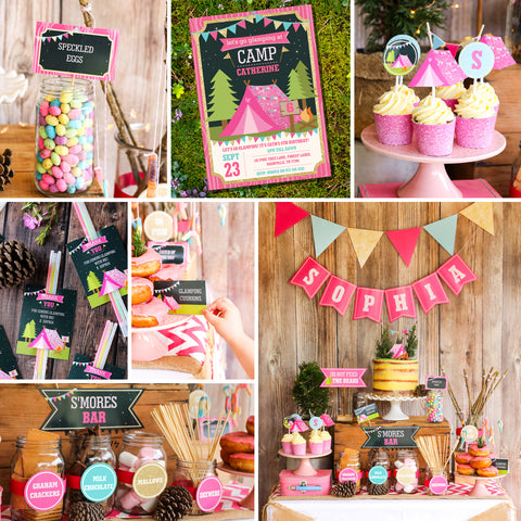 Pink and pretty glamping party