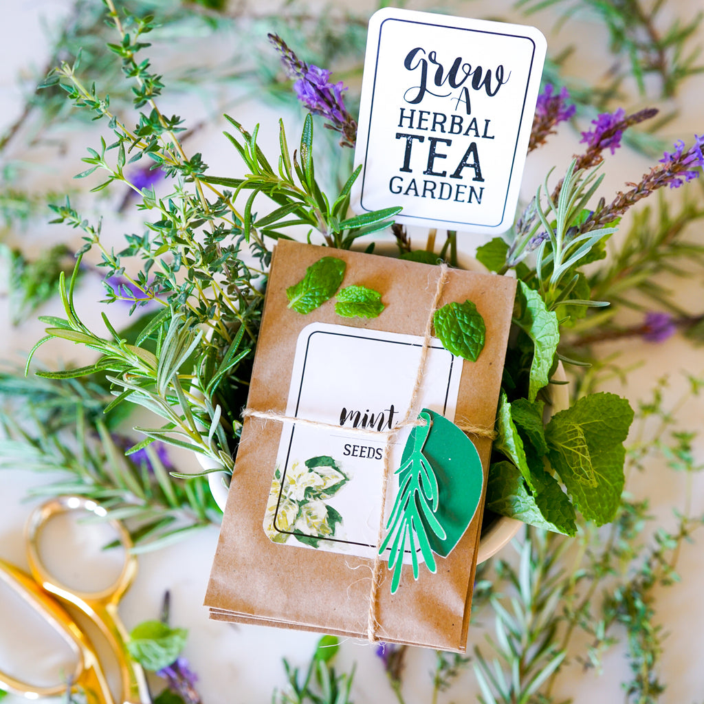 Mothers Day Herbal Tea Garden Labels