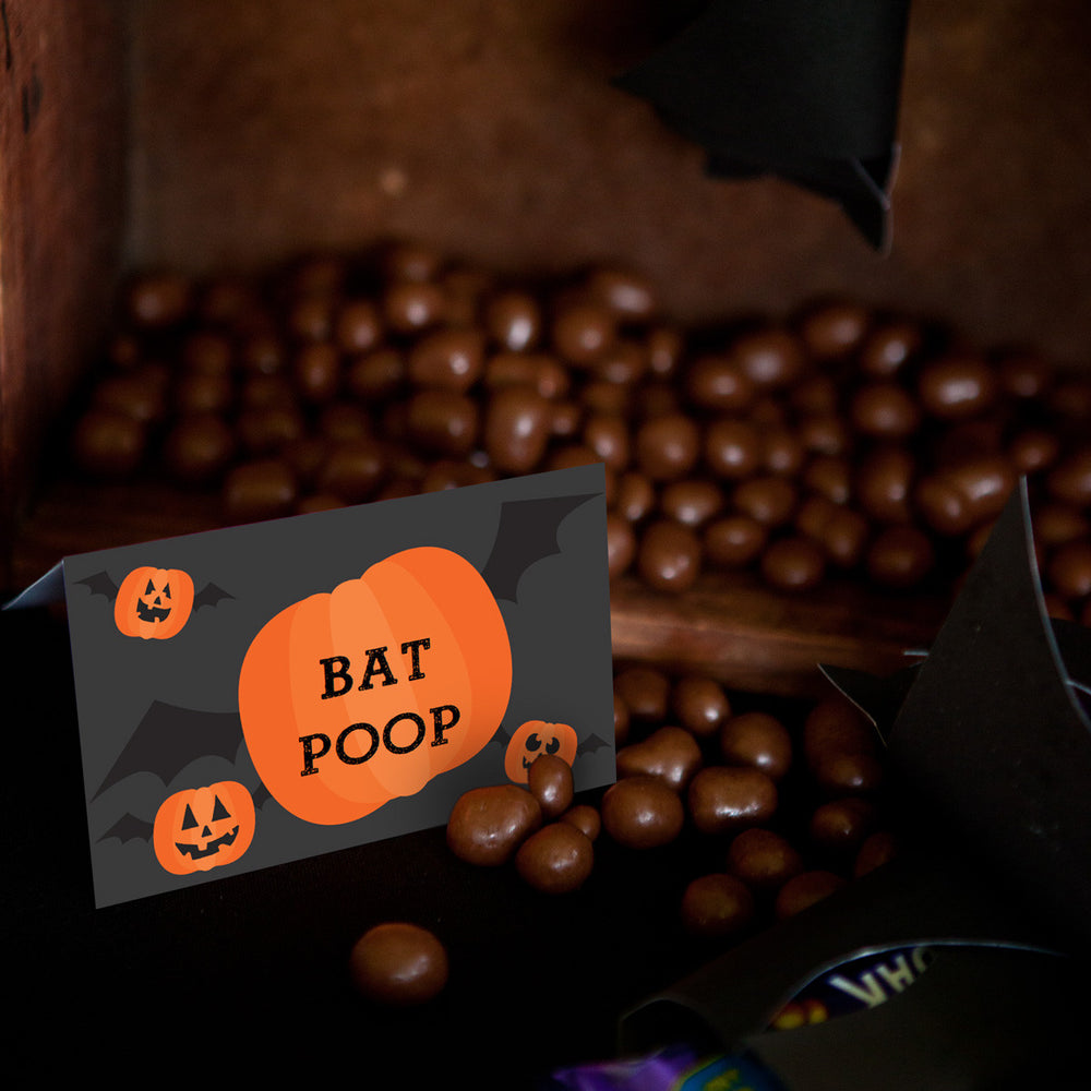 halloween-pumpkin-party-food-labels-pumpkin-halloween-party-tent-cards-sunshine-parties for Free Printable Pumpkin Poop Labels Halloween Pumpkin Party Food Labels | Pumpkin Halloween Party Tent Cards – Sunshine Parties for Free Printable Pumpkin Poop Labels