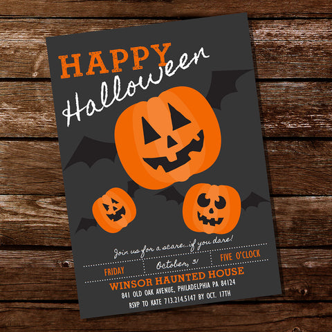 Halloween Pumpkin Party Invitation | Pumpkin Carving Party