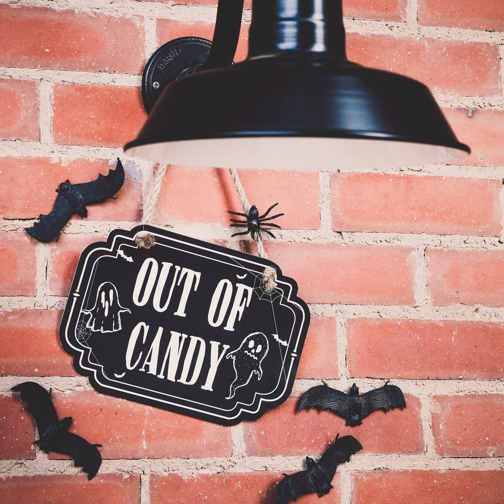 Out Of Candy Halloween Door Signs