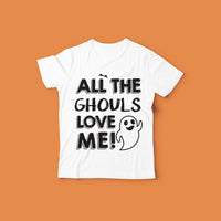 Kids Halloween Shirt Design | All The Ghouls Love Me