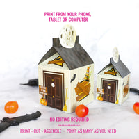 Haunted House Party Carton Box | Halloween Candy Box | Halloween Milk Carton Box