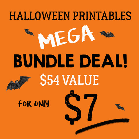 Halloween Bundle Mega Deal | Digital Halloween Printables | $54 Value for ONLY $7
