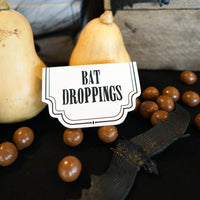 Halloween 'Bat Droppings'Food Labels