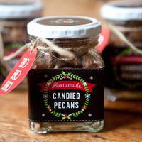 Christmas Gift Candied Pecans Recipe and Labels