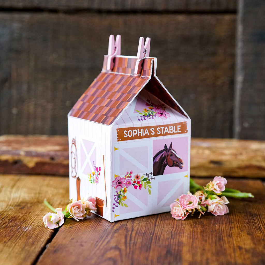 Horse Party Favor Box for crafting