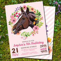 Horse Birthday Party Set for a Girl | Pony Party | Pink Floral Horse Party