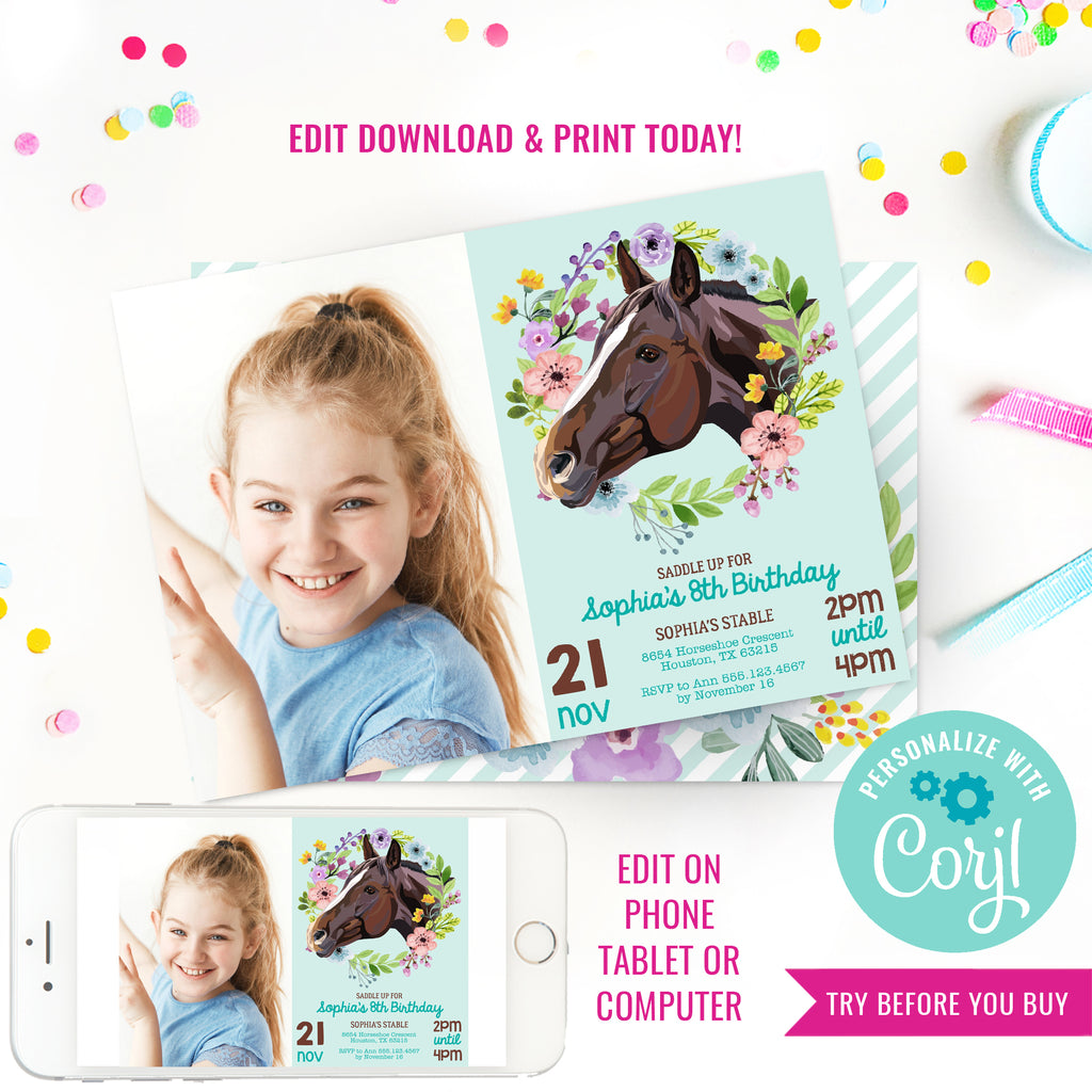 Horse Party Invitation