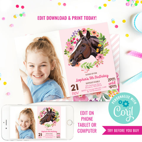 Horse Party Invitation