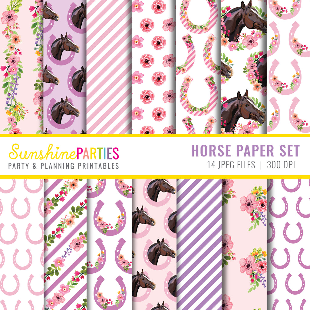 Horse Digital Paper Set