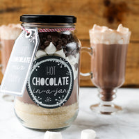 Hot Chocolate and mini marshmallows in a jar