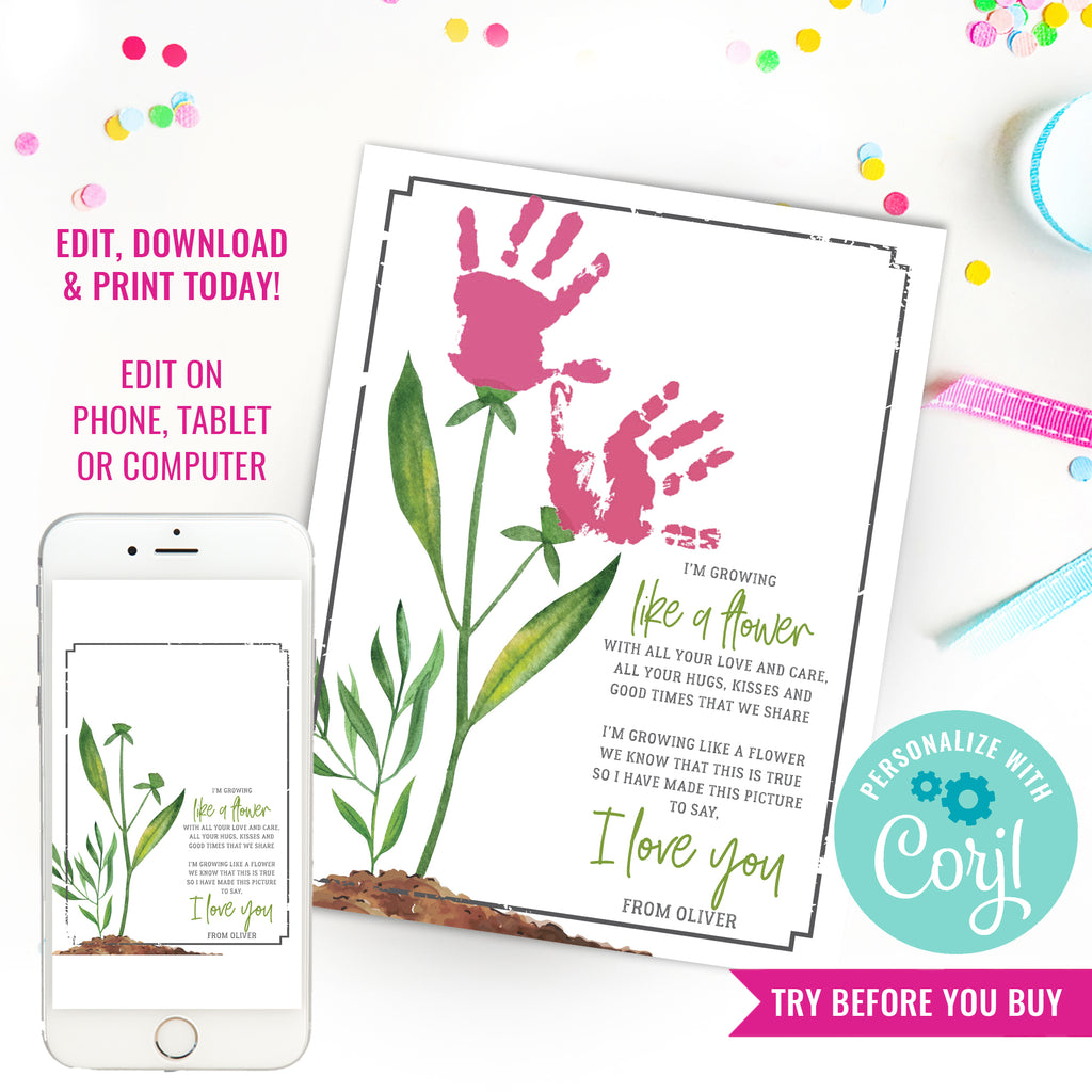 I'm Growing Like a Flower Kids Baby Toddler Mother's Day Mom