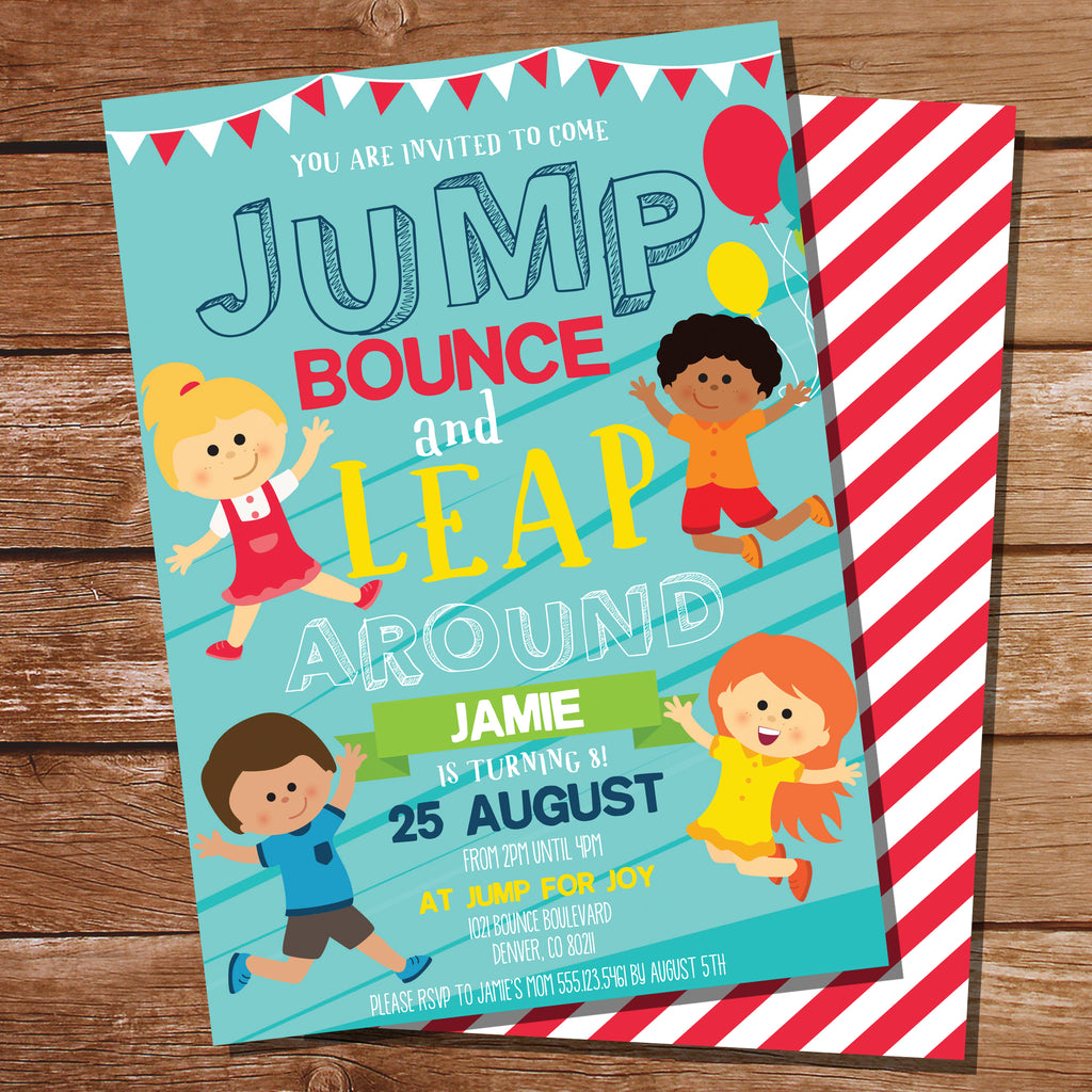 Jump party invitation