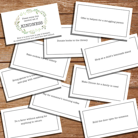 Printable Kindness Cards