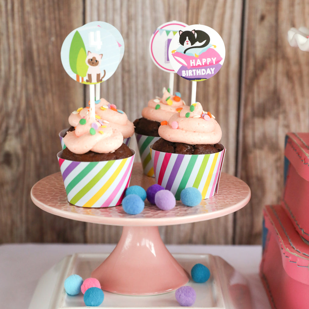 Kitty Cat Cupcake Toppers