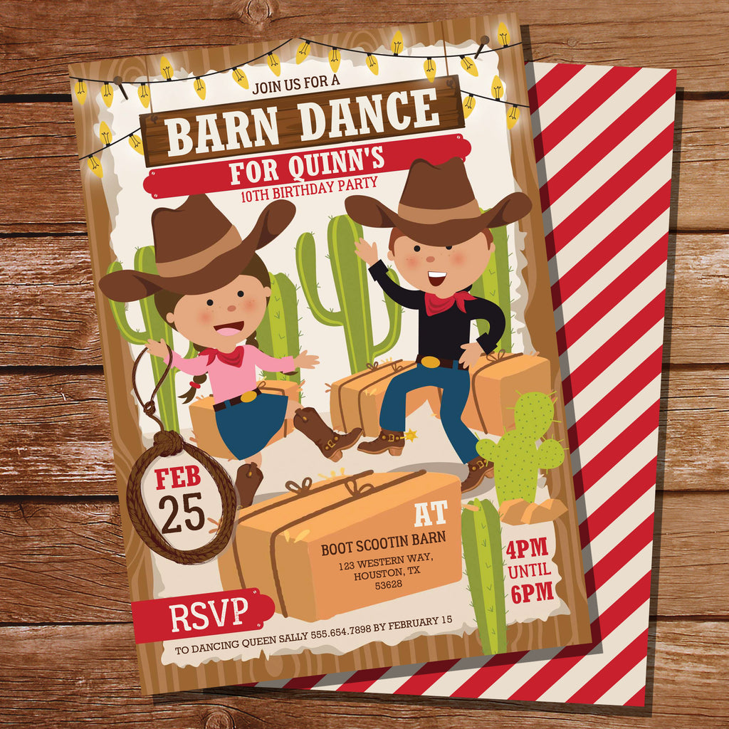 Line Dancing Party Invitation