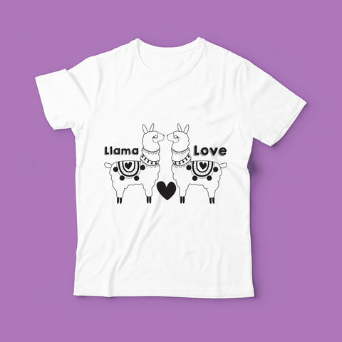 Llama love t-shirt design