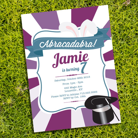 Magician party invitation