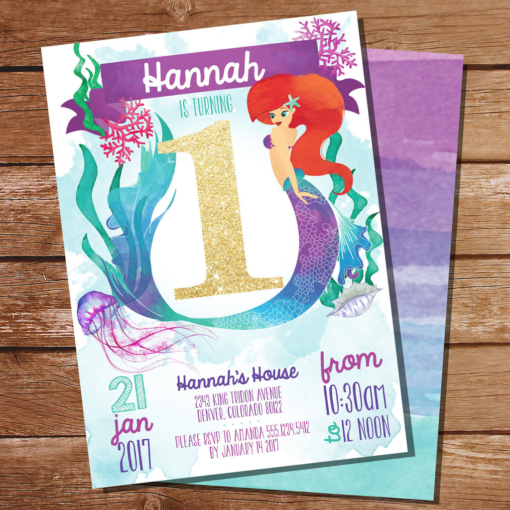 Mermaid Tail Invitation Template