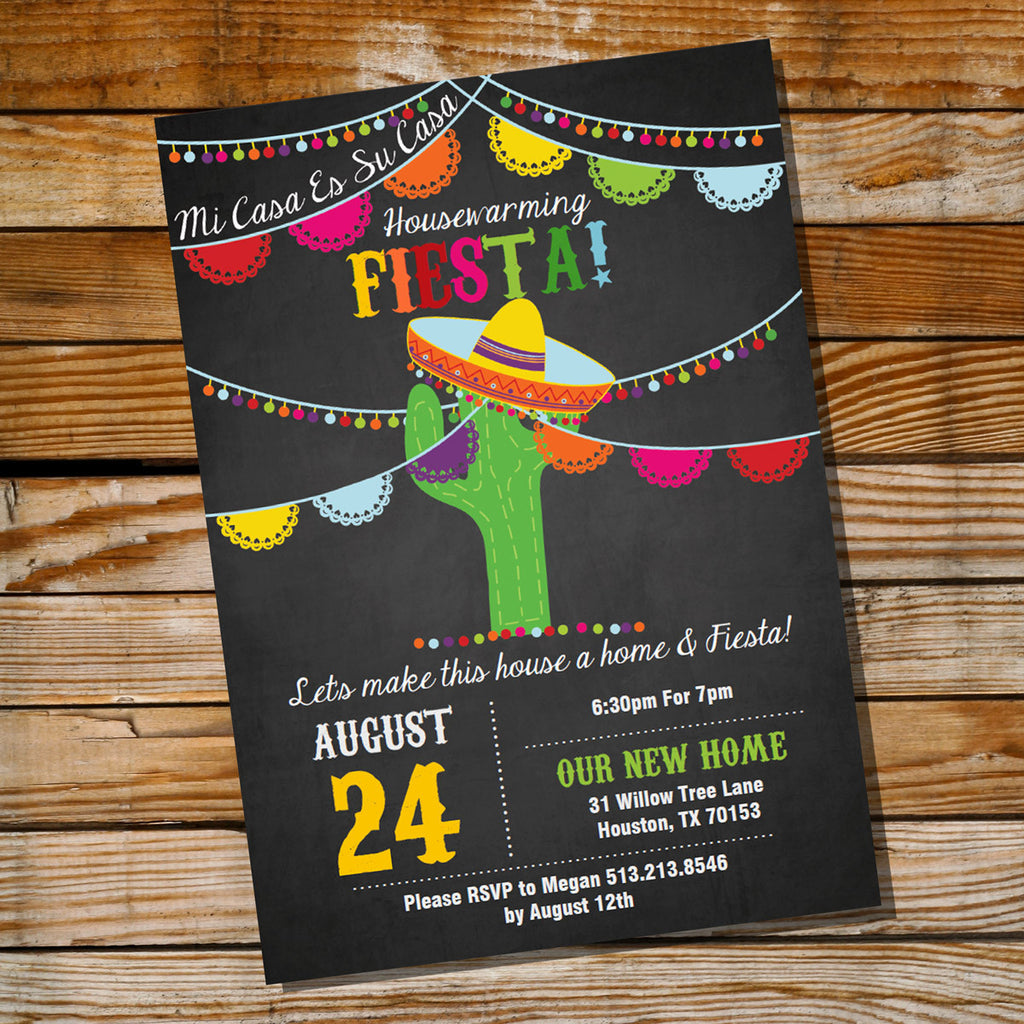 Mexican Fiesta Housewarming Party Invitation