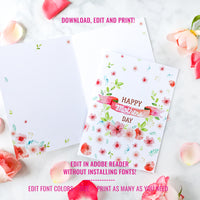 Printable Mother's Day Card | Floral Watercolor Greeting Card | Printable Greeting Card