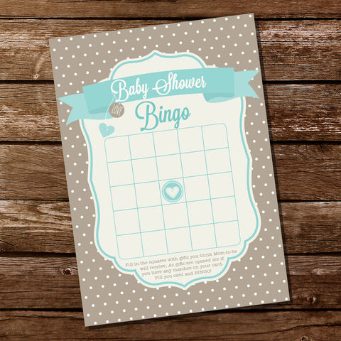 Neutral Polka Dot Baby Shower Party Game