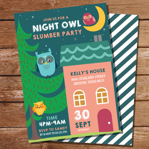 Night Owl Party Invitation 