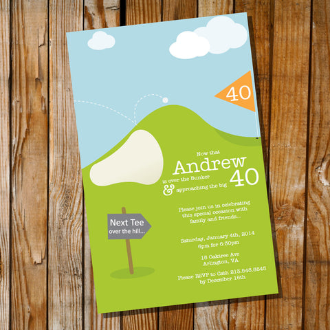Par-Tee Golf Birthday Invitation 