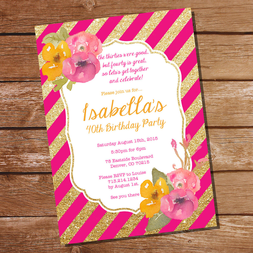 Sunshine Watercolor Birthday Party Invitation 