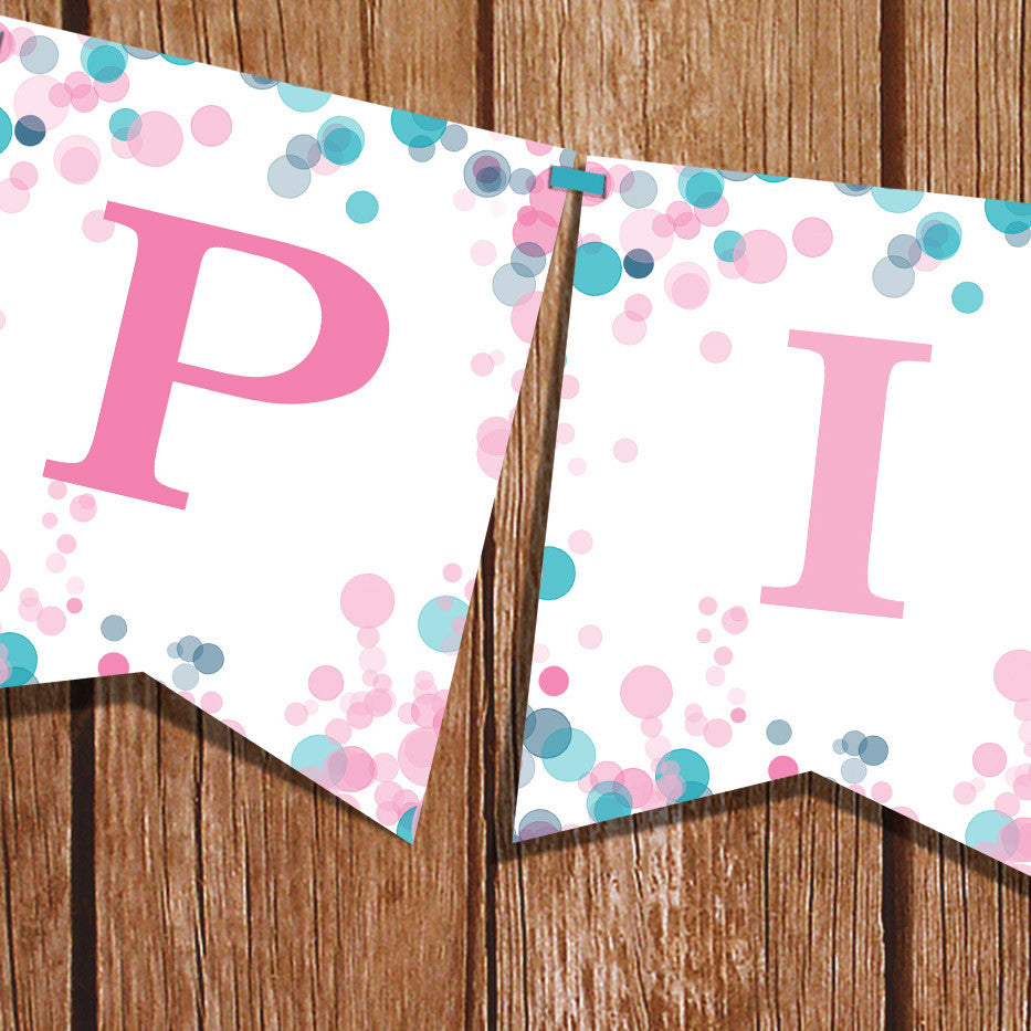 Pink Or Blue Gender Reveal Party Banner – Sunshine Parties for Blue Or Pink What Do You Think Free Printable