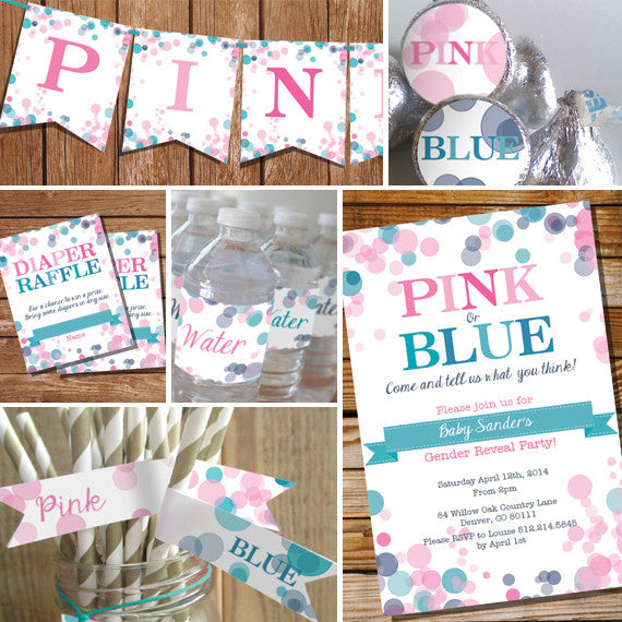 Pink Or Blue Gender Reveal Party Decorations Set