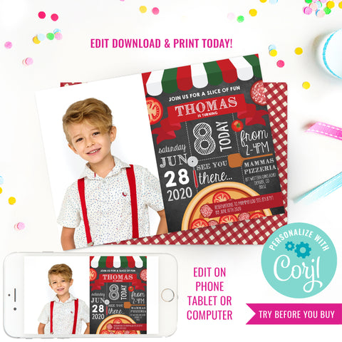 Pizza Party Invitation