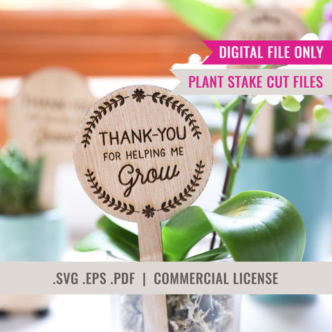 Plant Signs For Teacher Gifts | Laser Cutting Files