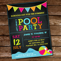 Summer Pool Party Invitations