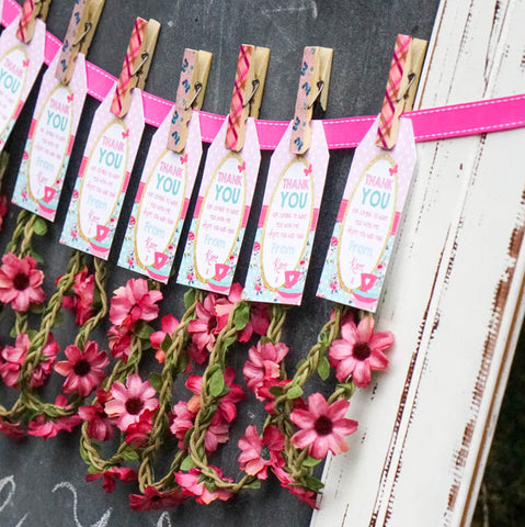 Princess Birthday Party Favor Tags | Princess High Tea Party Favors