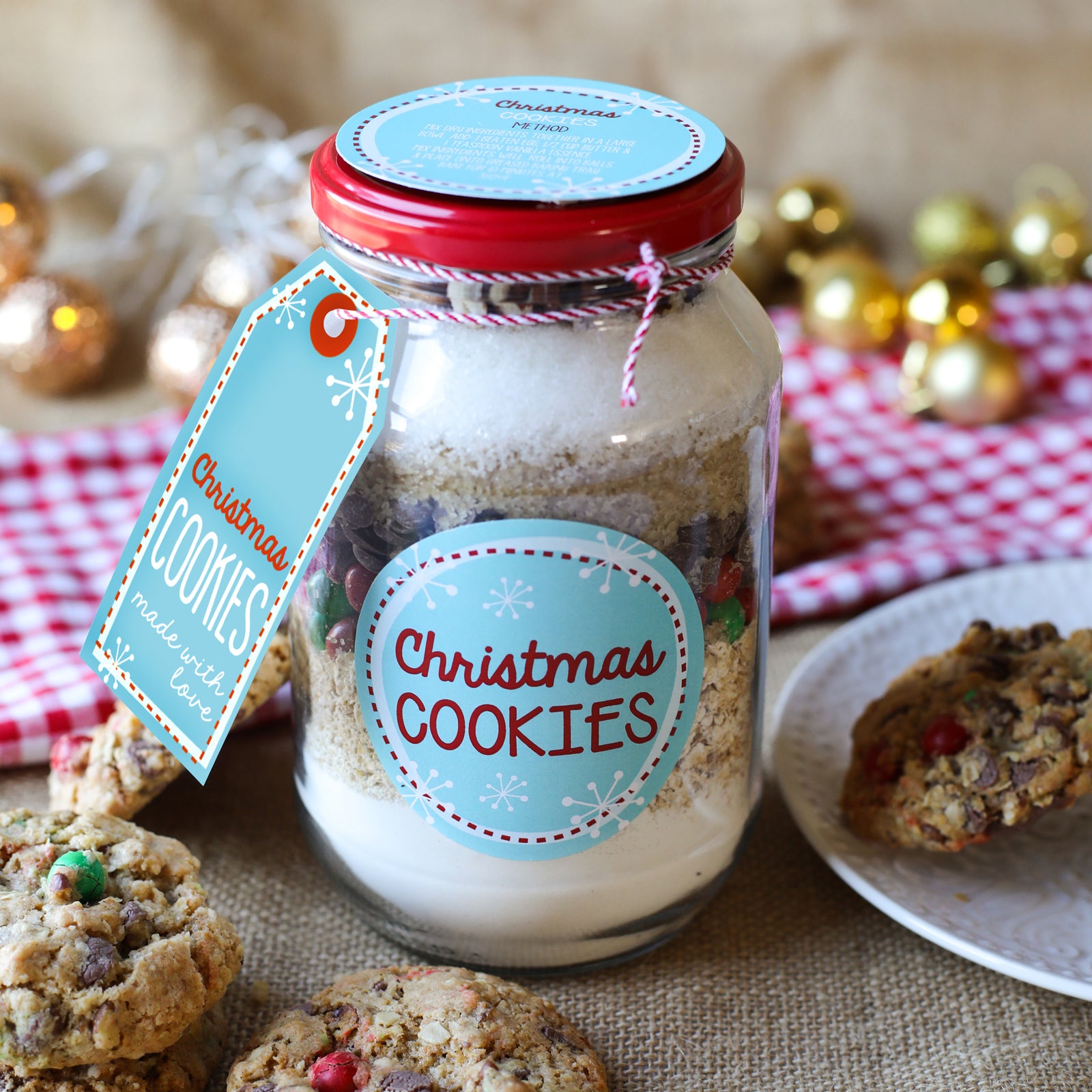 Christmas Cookies Jar labels and Gift Tags – Sunshine Parties for Free Printable Cookie Jar Labels