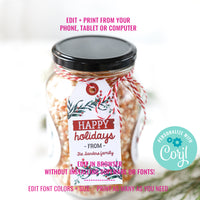 Christmas Gift Jar labels and Gift Tags | Christmas Cinnamon Sugar Popcorn