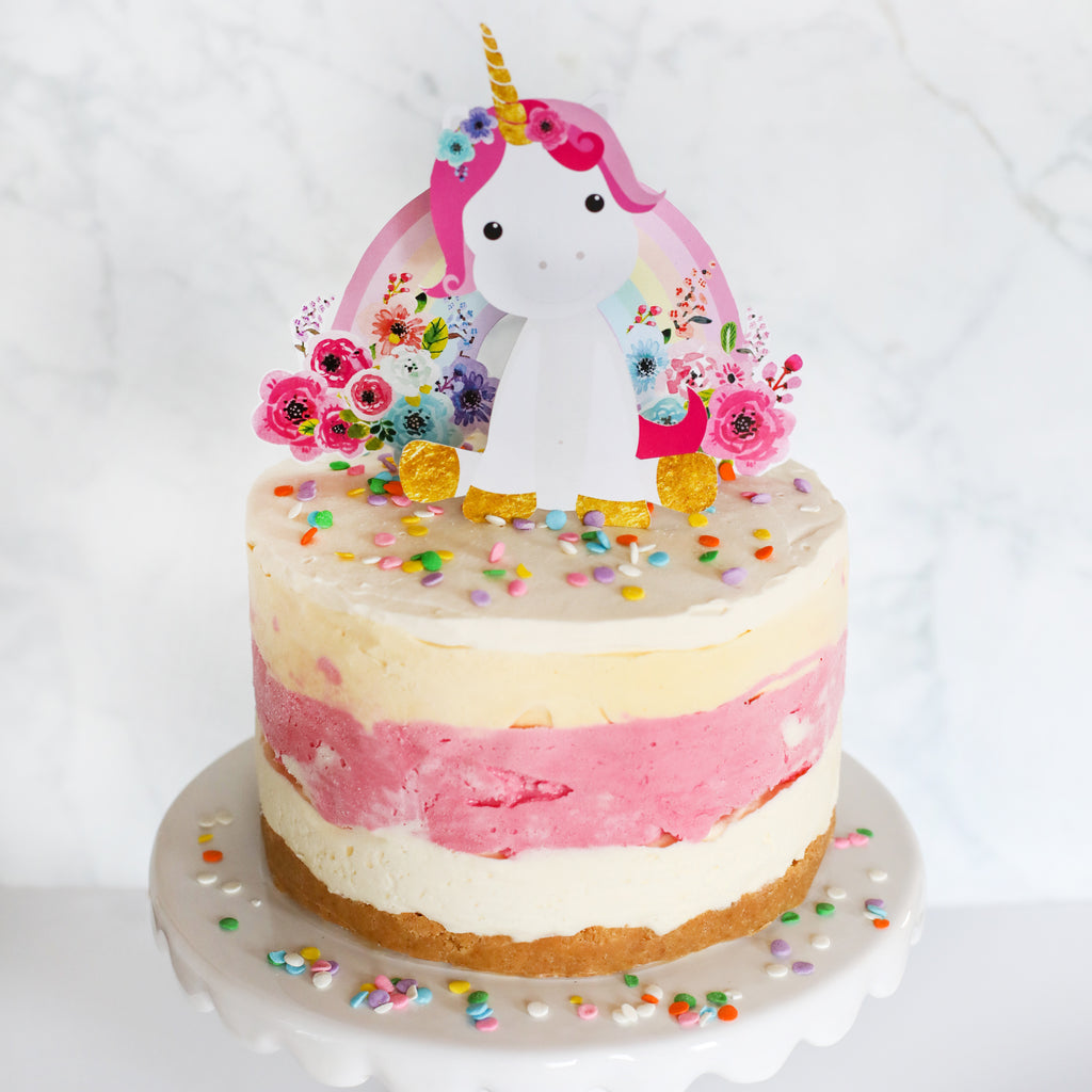 Unicorn and Rainbow Cake Topper