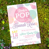 Ready To Pop Baby Shower Invitation For A Girl
