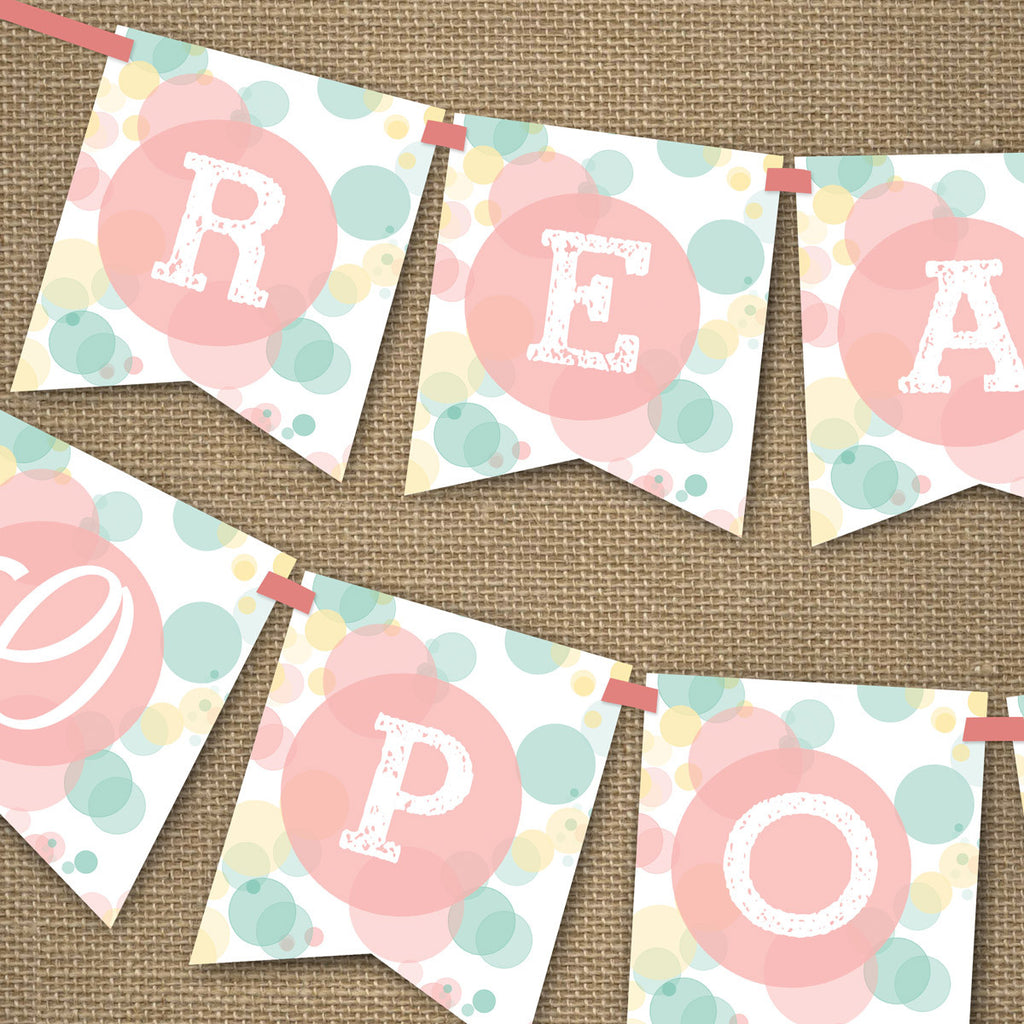 Ready To Pop Baby Shower Banner 
