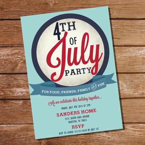 4th of July Party Invitation | July 4th Party | Independence Day Printable
