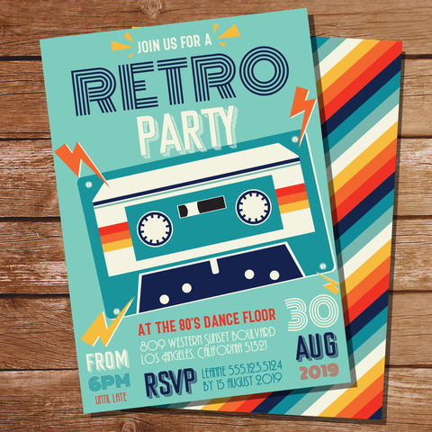 Retro Dance Party Invitation